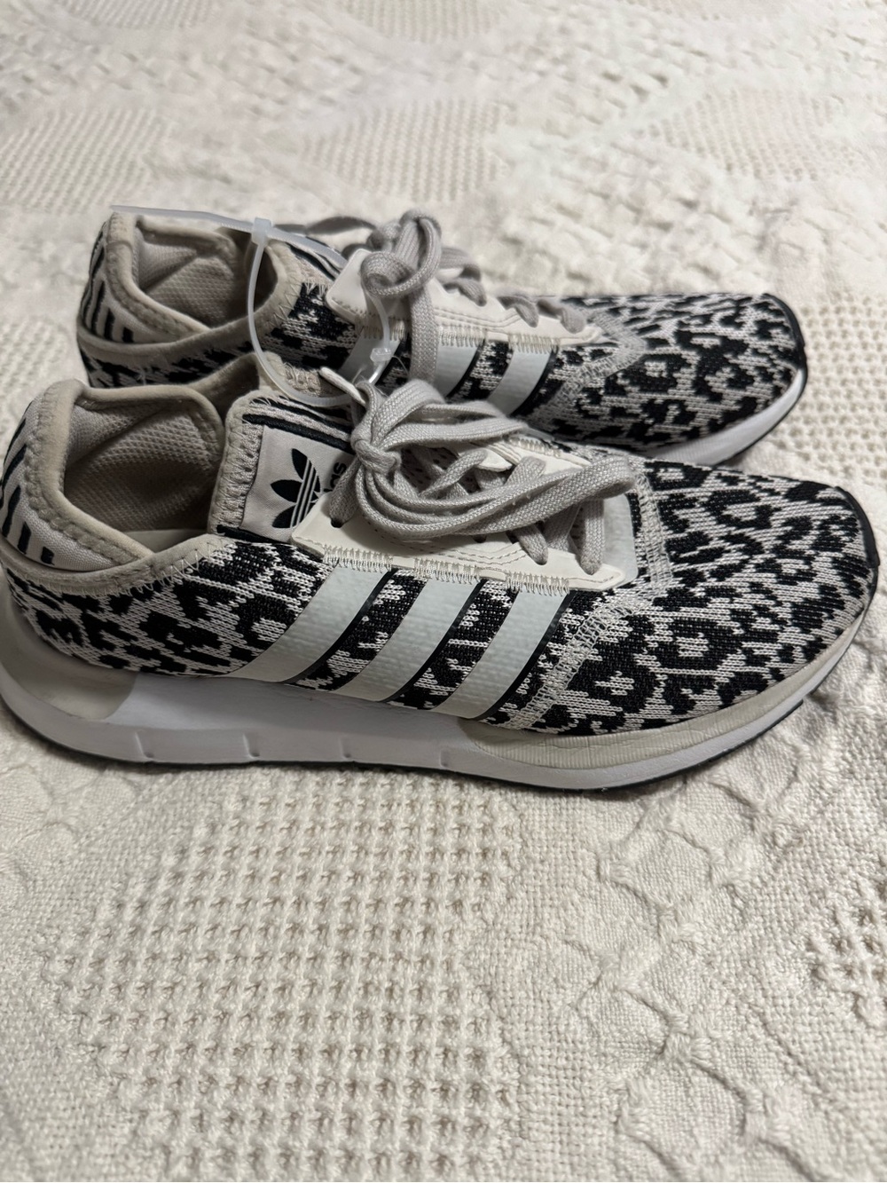 adidas Black and Gray Knit Low-Top Sneakers